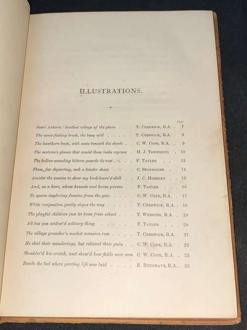 THE DESERTED VILLAGE BY OLIVER GOLDSMITH 1855