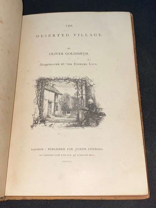 THE DESERTED VILLAGE BY OLIVER GOLDSMITH 1855