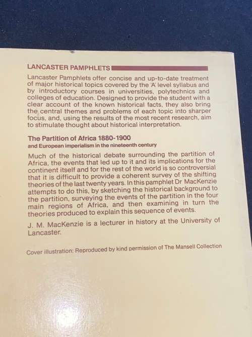 THE PARTITION OF AFRICA BY J.M. MACKENZIE