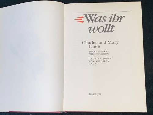 WAS IHR WOLLT SHAKESPEARE ERZAHLUNGEN VON CHARLES UND MARY LAMB
