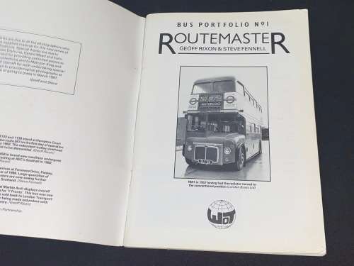 BUS PORTFOLIO NO1 ROUTEMASTER BY GEOFF RIXON & STEVE FENNELL