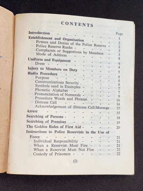 CONFIDENTIAL HANDBOOK OF INFORMATION FOR THE GUIDENCE MEMBERS OF THE B.S.A. POLICE FIELD RESERVE