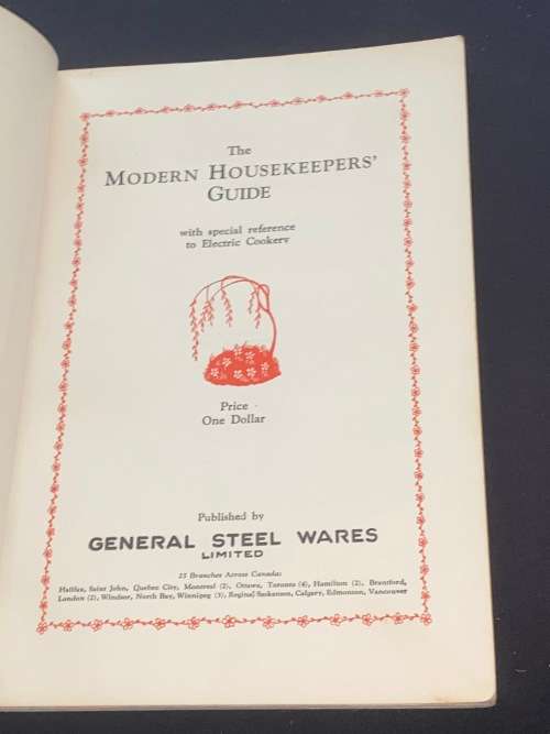 THE MODERN HOUSEKEEPERS GUIDE WITH SPECIAL REFERENCE TO ELECTRIC COOKERY