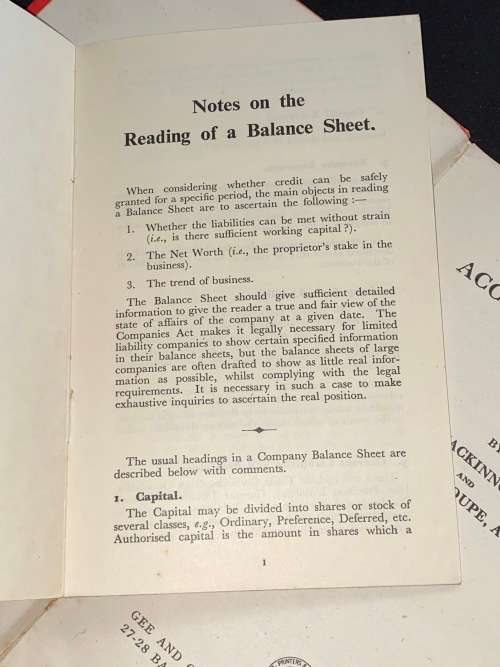 ACCOUNTS ANALYSIS BY J.A. MACKINNON AND L.J.E. TROUPE