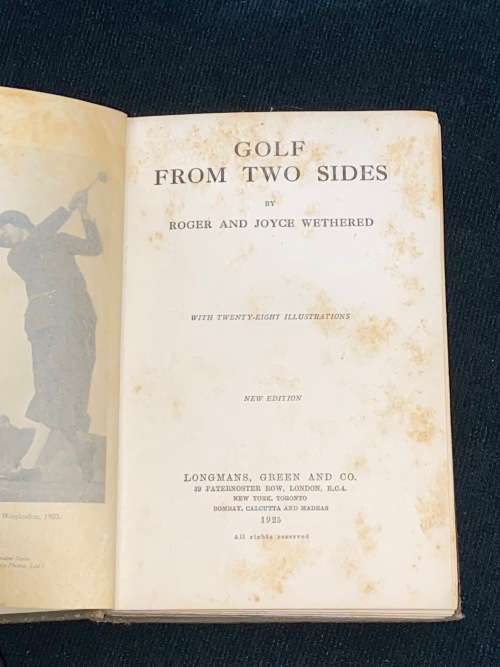 GOLF FROM TWO SIDES BY ROGER AND JOYCE WETHERED 1925