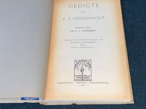 GEDIGTE VAN C.P. HOOGENHOUT VERSORG DEUR DR. P.J. NIENABER 1941