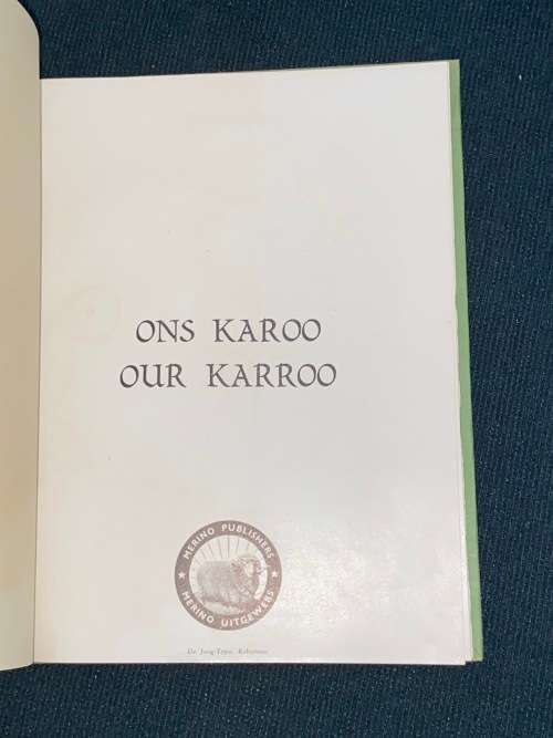 ONS KAROO/ OUR KAROO VINTAGE BOOK