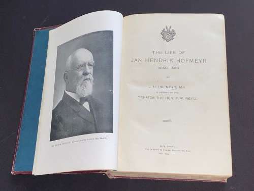 THE LIFE OF JAN HENDRIK HOFMEYR (ONZE JAN) BY J.H. HOFMEYER 1913