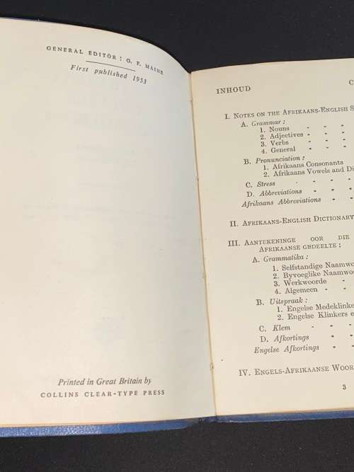 COETZEE DICTIONARY / WOORDEBOEK AFRIKAANS - ENGLISH