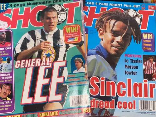 SHOOT FOOTBALL MAGAZINES X 4 FROM THE 90`S