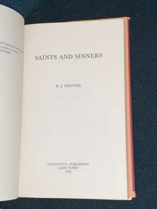 SAINTS & SINNER BY D.J. COETZEE