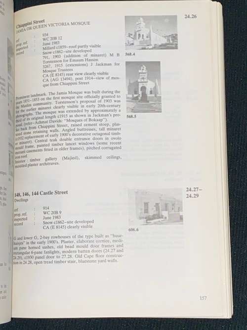 THE BUILDINGS OF CAPE TOWN : PHASE TWO VOLUME THREE: CATALOGUE AND CLASSIFICATION