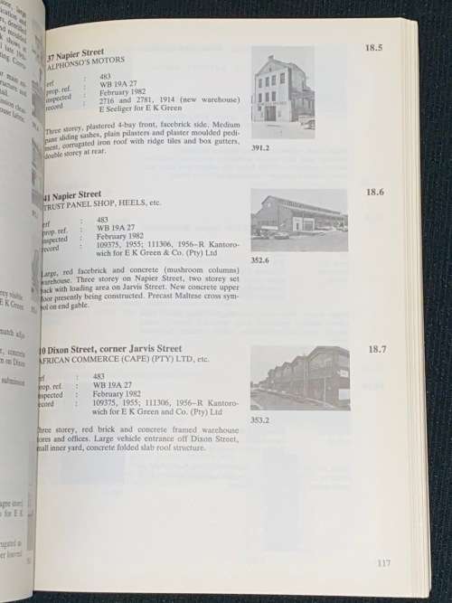 THE BUILDINGS OF CAPE TOWN : PHASE TWO VOLUME THREE: CATALOGUE AND CLASSIFICATION
