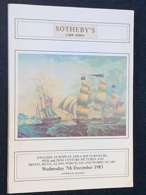 SOTHEBY`S CAPE TOWN 7 DECEMBER 1983 ANTIQUE CATALOGUE