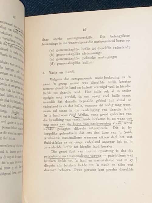NASIONALISME AS LEWENSBESKOUING DEUR DR. N. DIEDERICHS 1936