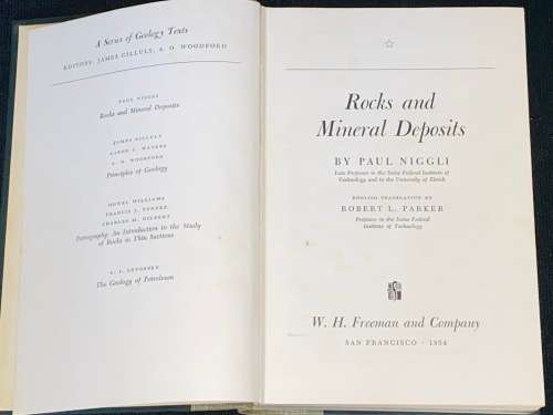 ROCKS AND MINERAL DEPOSITS BY PAUL NIGGLI - 1954