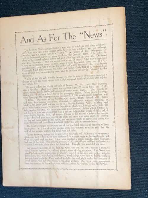 SMITTEN THE STORY OF PORTSMOUTH IN THE AIR RAIDS 1940 - 1944