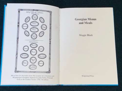 GEORGIAN MEALS & MENU`S BY MAGGIE BLACK 1977