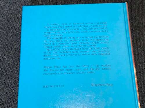 GEORGIAN MEALS & MENU`S BY MAGGIE BLACK 1977