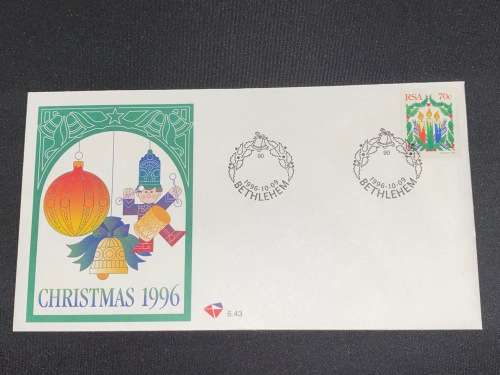 CHRISTMAS FDC BETHLEHEM 1996