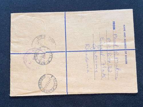 1976 EIFFEL FLATS RHODESIA REGISTERED COVER TO CAPE TOWN
