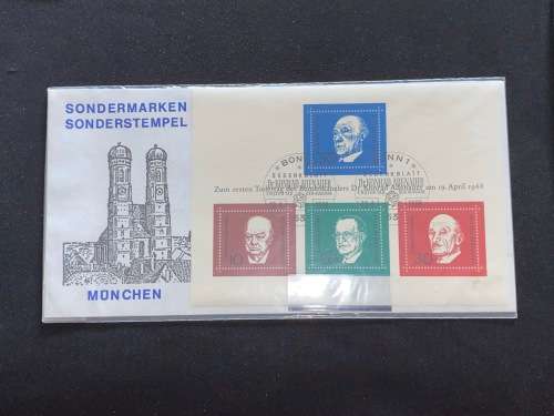 1968 DR KONRAD ADENAUER 1968 SOUVENIR SHEET