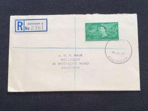 1959 ABERDEEN GREAT BRITAIN REGISTERED COVER
