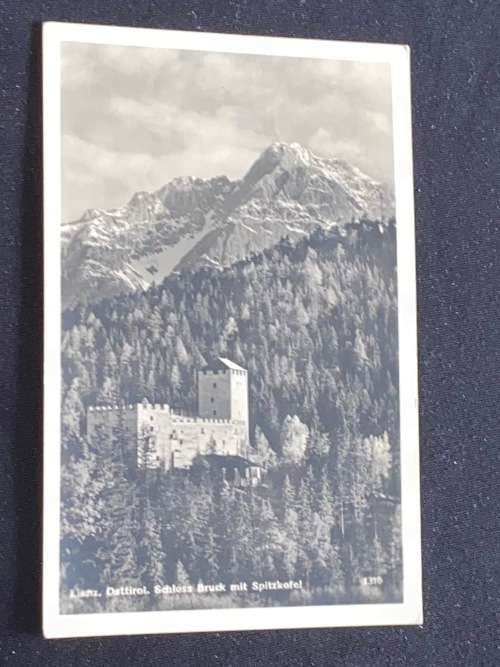 AUSTRIAN FELDPOST PHOTO POSTCARD OF LIENZ OSTTIROL SCHLOSS BRUCK FROM 1941