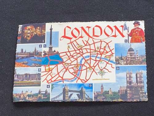 1964 LONDON ENGLAND POSTCARD TO CAPE TOWN SOUTH AFRICA