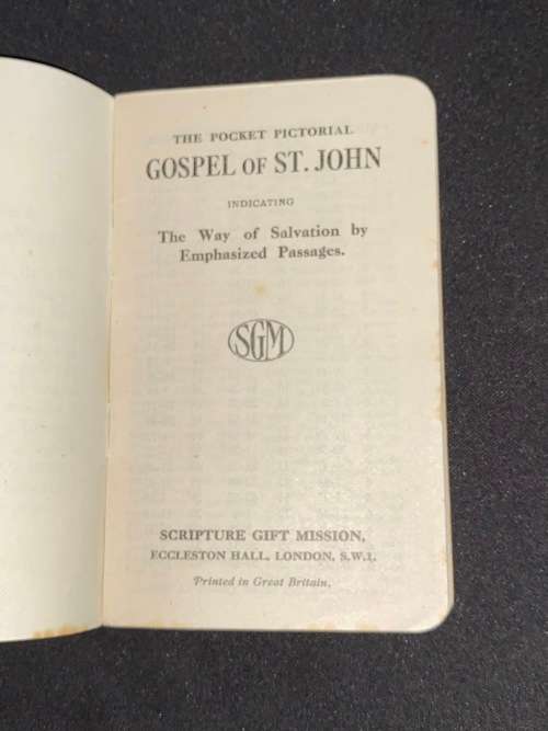 THE POCKET PICTORIAL GOSPEL OF ST. JOHN - ACTIVE SERVICE EDITION 1939