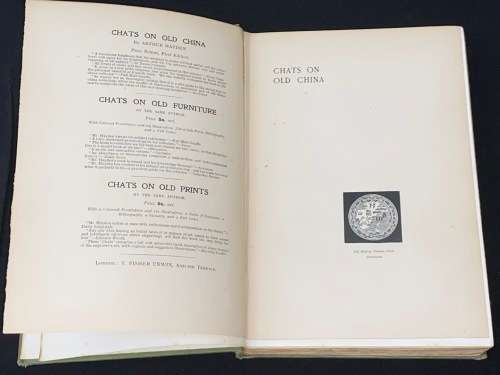 CHATS ON ENGLISH CHINA BY ARTHUR HAYDEN 1907