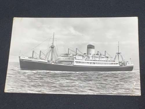 1952 SHAW SAVILL LINE POSTCARD TO WOODSTOCK CAPE TOWN