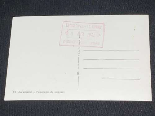 1942 FRANCE LA RHUNE PANORAMA DU SOMMET POSTCARD