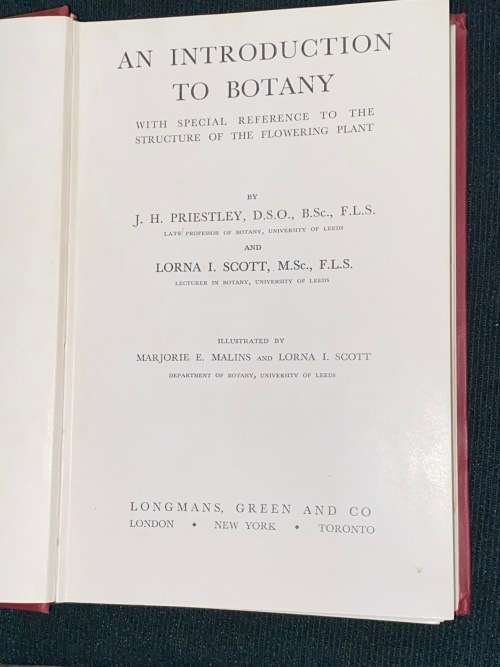 AN INTRODUCTION TO BOTANY WITH SPECIAL REFERENCE TO THE STRUCTURE OF THE FLOWERING PLANT