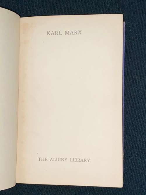 KARL MARX A STUDY IN FANATICISM BY EDWARD HALLETT CARR 1938