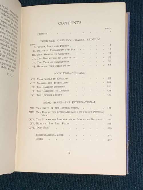 KARL MARX A STUDY IN FANATICISM BY EDWARD HALLETT CARR 1938