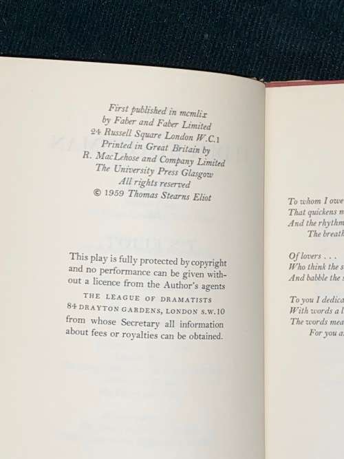 THE ELDER STATESMAN A PLAY BY T.S. ELIOT