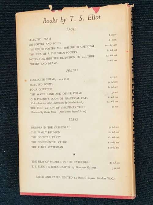 THE ELDER STATESMAN A PLAY BY T.S. ELIOT