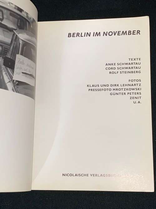 BERLIN IN NOVEMBER BY NICOLAI - BERLIN WALL