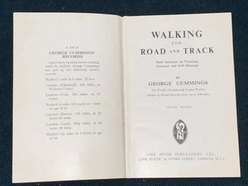 WALKING FOR TRACK & ROAD BY GEORGE CUMMINGS 1930`S