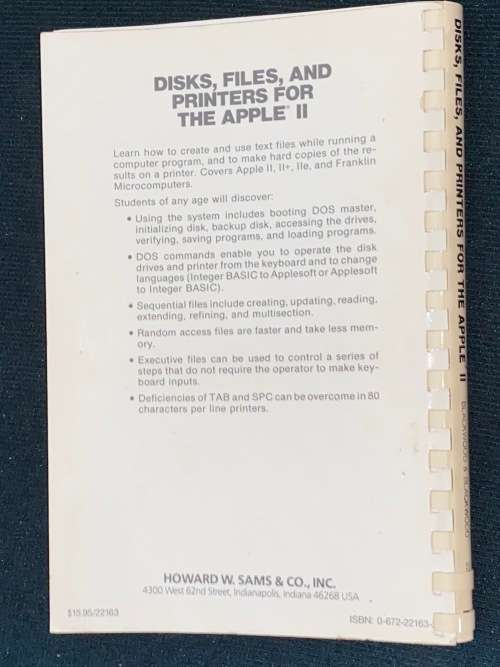 DISKS, FILES, AND PRINTERS FOR THE APPLE II BY BRIAN D. BLACKWOOD AND GEORGE H. BLACKWOOD
