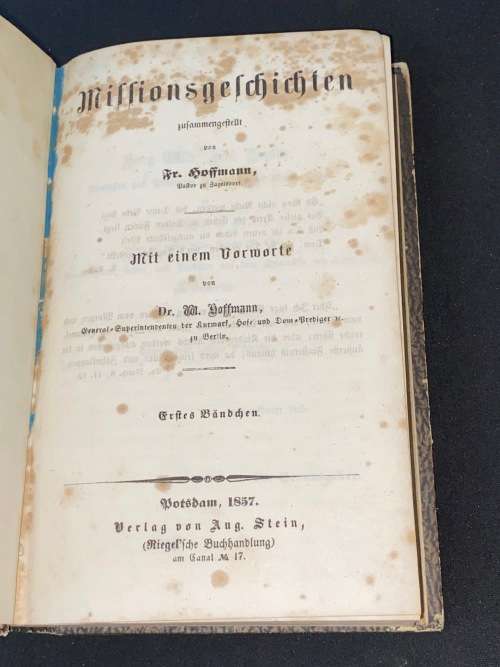 MILLIONSGESCHICHTEN JUSAMMENGESTELLT VON FR. HOFFMANN 1857 - 1858
