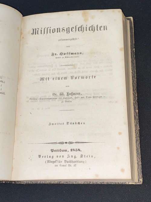 MILLIONSGESCHICHTEN JUSAMMENGESTELLT VON FR. HOFFMANN 1857 - 1858