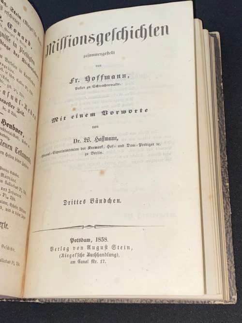 MILLIONSGESCHICHTEN JUSAMMENGESTELLT VON FR. HOFFMANN 1857 - 1858