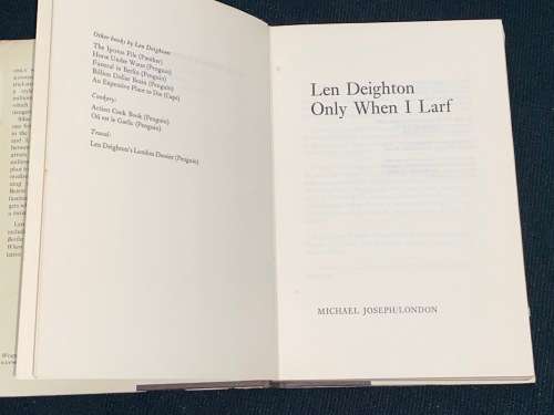 ONLY WHEN I LARF BY LEN DEIGHTON