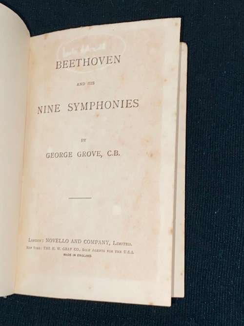 BEETHOVEN AND HIS NINE SYMPHONIES BY GEORGE GROVE