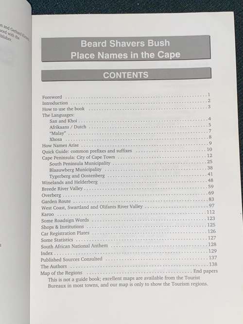 PLACE NAMES IN THE CAPE BY ED COOMBE & PETER SLINGSBY