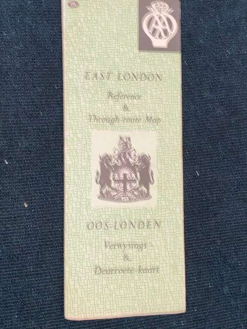 AA EAST LONDON REFERENCE & THROUGH-ROUTE MAP