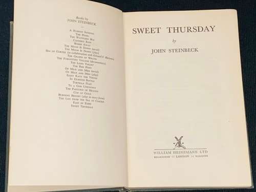 SWEET THURSDAY BY JOHN STEINBECK 1954 1ST UK EDITION NO DJ
