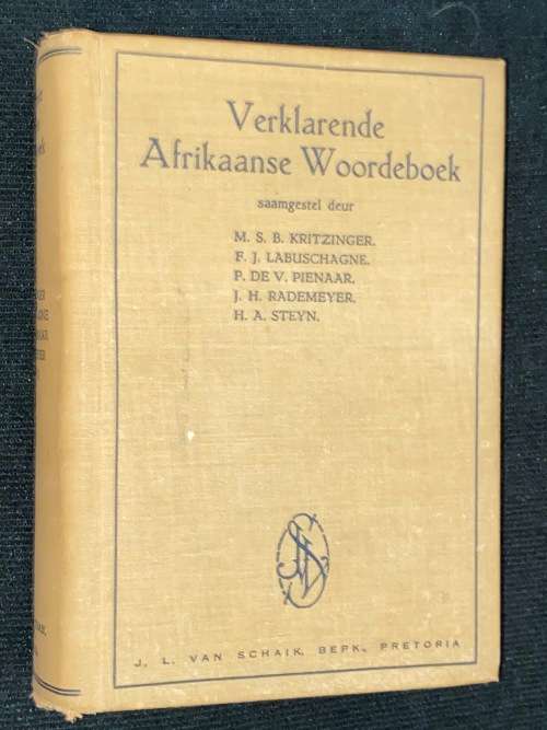 VERKLARENDE AFRIKAANSE WOORDEBOEK 1936
